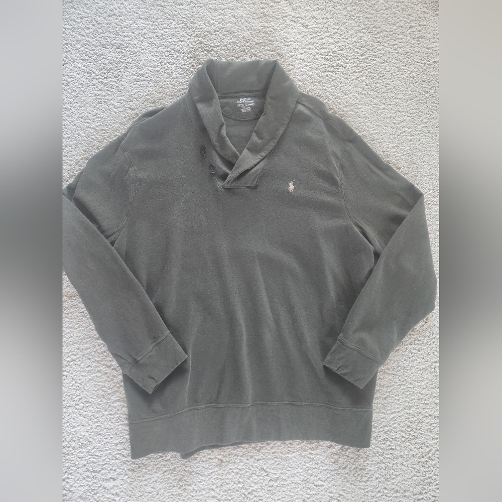 Polo by Ralph Lauren Dark Green V Neck Pullover XXL